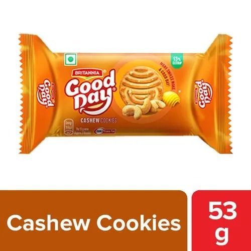 53 Grams Food Grade Sweet And Crunchy Round Cashew Cookies