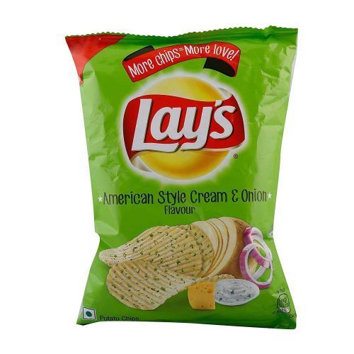 American Style Cream And Onion Flavour Crunchy Classic Salted Potato Chips Packaging Size: 52Grams