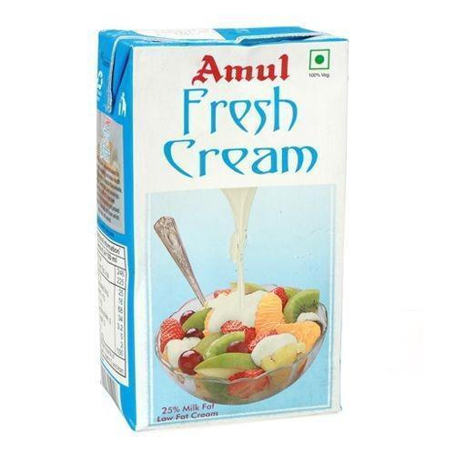 Hygienically Processed Healthy Good Source Of Vitamin White Amul 100% Fresh Cream