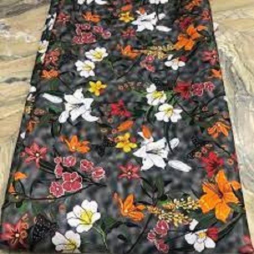 Light In Weight Lightweight Soft And Smooth Floral Printed Multicolor Synthetic Fabric