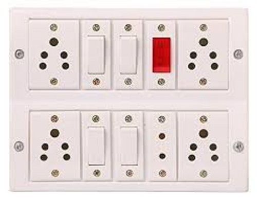 Long Lasting Heavy Duty Shock Proof Energy Efficient White Electric Switch Board