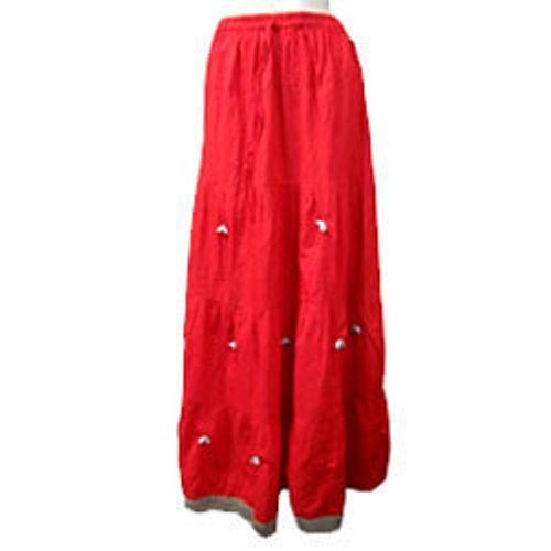 Plain Pattern Ladies Long Skirts