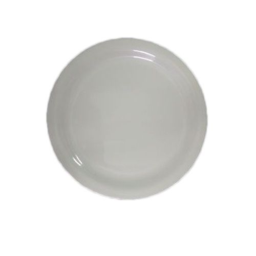 Scratch And Crack Resistance Glossy Finish White Plain Melamine Dinner Plate