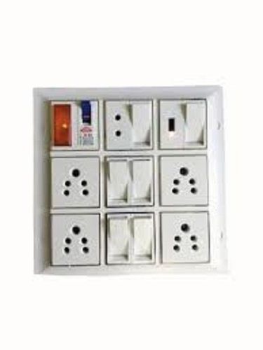 Shock Proof Modern Long Lasting Heavy Duty White Electrical Switch Board