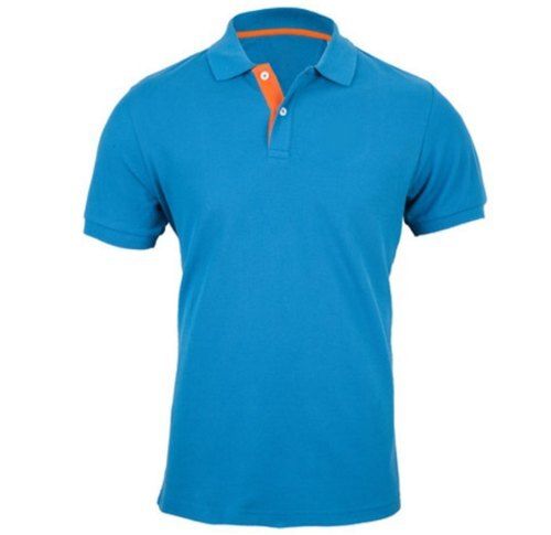 Comfortable Light Blue Mens Polo T-Shirt With Half Sleeves  Age Group: >16