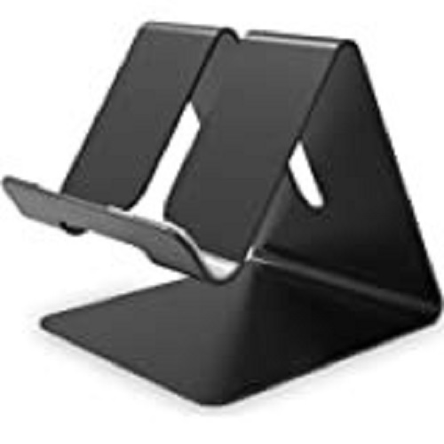 Lightweight And Adjustable Height Black Plastic Portable Mobile Phone Stand - Plastic Material , Compact Design , Easy Assembly , 1 Year Warranty