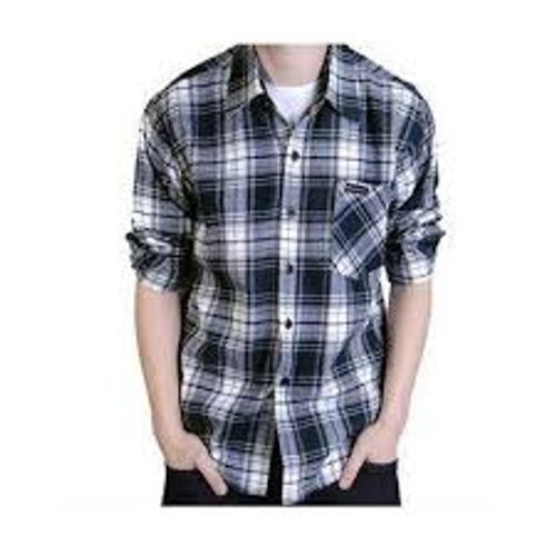 Mens Comfortable Wear Full Sleeves Check Cotton Shirt