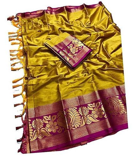 Multi Color Festival Wear Stylish And Trendy With Blouse Designer Silk Ladies Saree