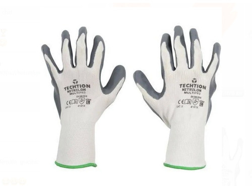 फुल फिंगर के साथ सफेद और ग्रे पॉलिएस्टर नाइट्राइट लेपित दस्ताने आवेदन: मशीन पार्ट्स