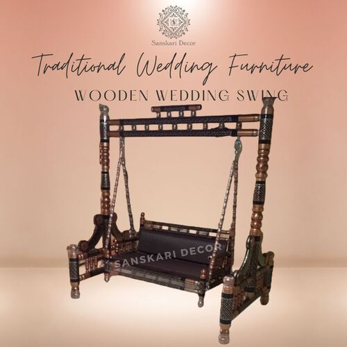 Wooden Material And Bright Wooden Color Wedding Swing