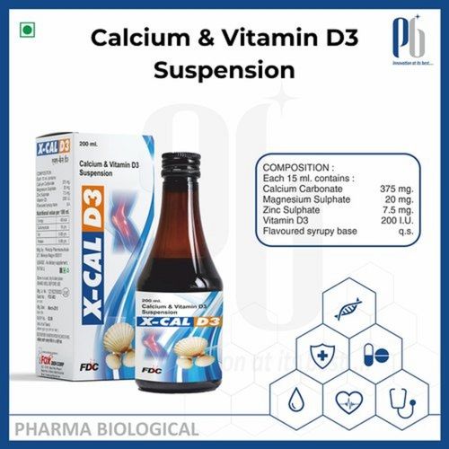 X-Cal D3 Vitamin, Magnesium, Zinc And Calcium Syrup, 200 Ml