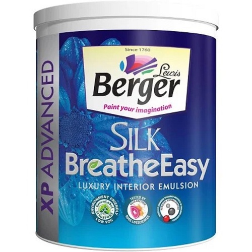 1 लीटर स्मूथ टेक्सचर और हाई ग्लॉस सिल्क ब्रीद ईज़ी इंटीरियर पेंट