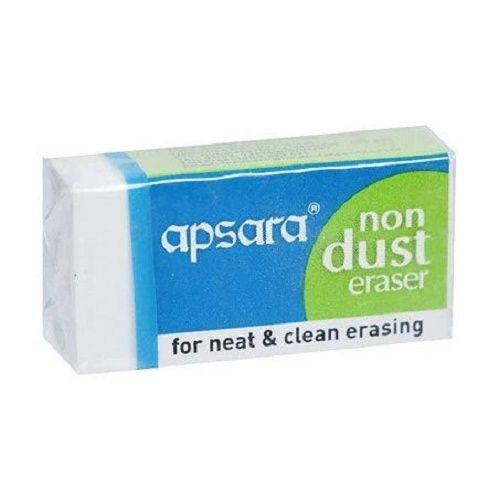 Rubber 2.2 Inches Rectangular Non-Dust Eraser For Neat And Clean Erasing