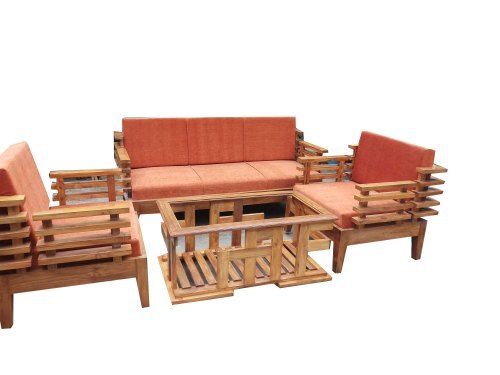 5 Seater Teak Wooden Sofa Set