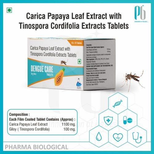 Dengue Care Carica Papaya Leaf Extract, Tinospora Cordifolia Tablet