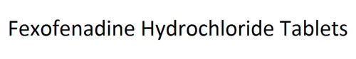 Fexofenadine Hydrochloride 120/180 MG Antihistamine Tablets