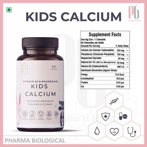 Kids Calcium With Phosphorus, Magnesium Glycinate, Vitamin K27, D3 Tablets