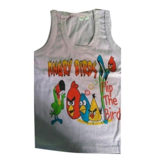 Quick-dry Washable Comfortable Printed Pure Cotton Inner Vest For Kids