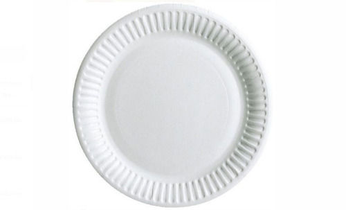 White Round Plain Eco Friendly And Biodegradable Disposable Paper Plate 