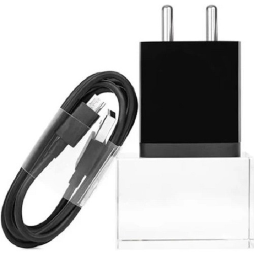 Black Pvc Plastic Body 10 Watt Fast Charger With 1 Meter Usb Cable