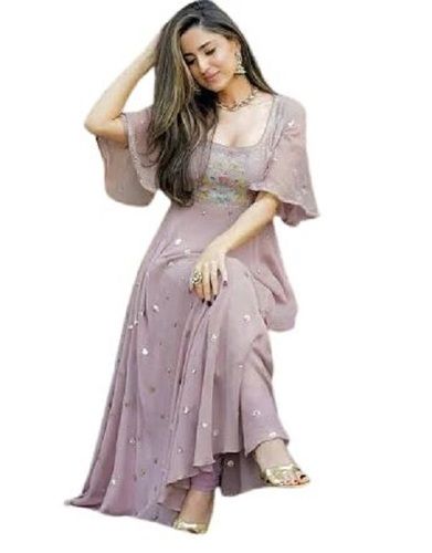 Comfortable And Breathable Stylish Casual Wear Designer Ladies Frock Suits