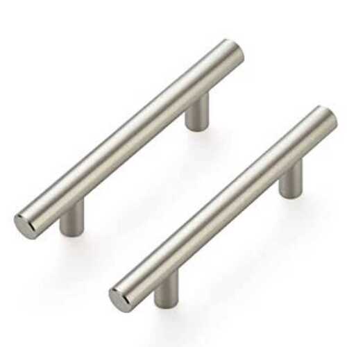 Door Handle In Stainless Steel Metal And Silver Color, Perfect Strength