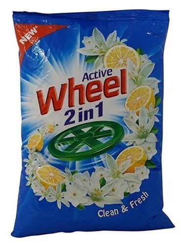 Soft Water Durable And Long Lasting Wheel Active 2 In 1 Detergent Powder, Pack Of 1Kg