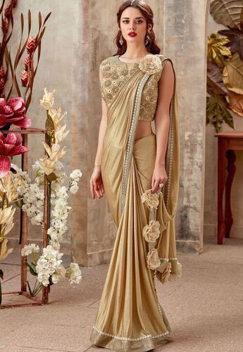 Iron Ladies Fancy Saree With Anti Wrinkle And Shrink Resistant