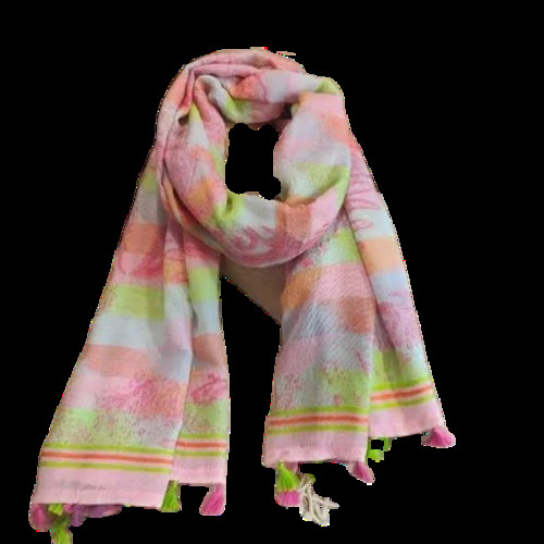 सॉफ्ट और स्मूथ प्योर कॉटन मल्टी कलर महिलाओं के लिए प्रिंटेड डिज़ाइनर स्टोल समाप्ति की तारीख: 2 साल