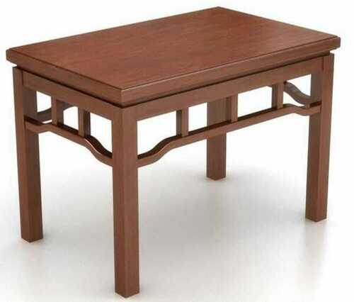 23 Inches Length Durable Teak Wood Classic Design Strong Brown Side Table