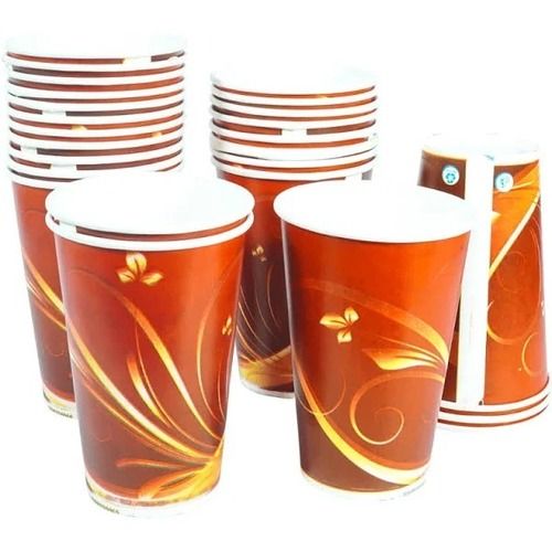 Multicolour 300 Ml Printed Disposable Eco Friendly Round Shape Paper Cup For Occasion