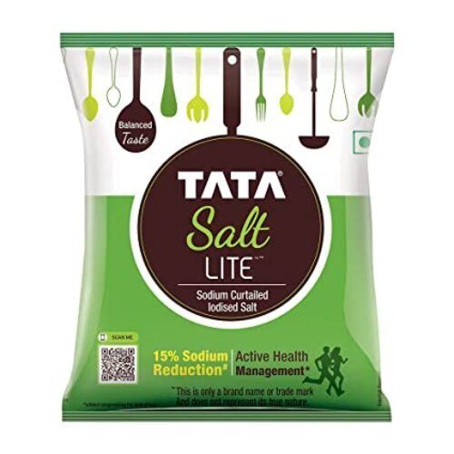 500 Gram Packaging Size White Low Sodium Tata Lite Iodized Salt