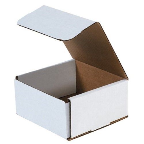 White 6X6X3 Inches Square Matt Lamination Surface Corrugated Packaging Box