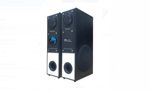 Black Rectangular Bluetooth Supported Remote Control Unitech Tower Speaker