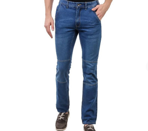 Blue Regular Fit Washable And Breathable Ankle Length Denim Men Jeans