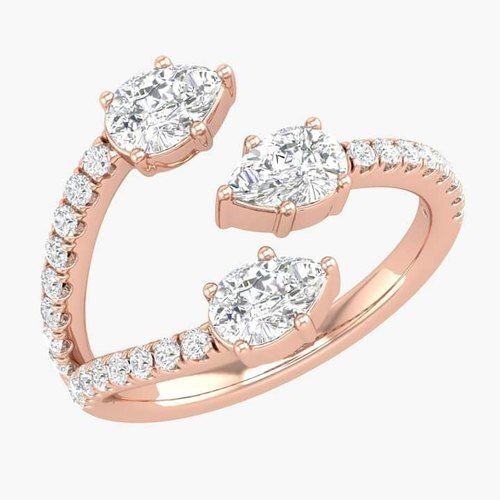 Party Wear Regular Fit Light Weighted Skin-Friendly Breathable Designer Diamond Finger Ring