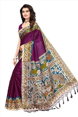 Cotton Silk Ladies Designer Printed Party Wear Multicolor Saree