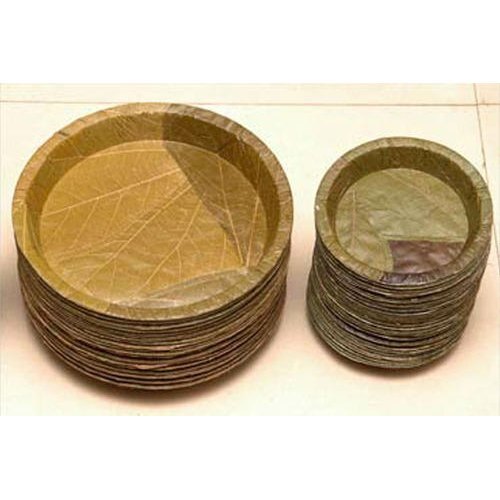 Lightweight Recyclable Brown Leaf Disposable Pain Paper Plate