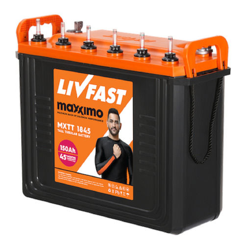 Sturdy Durable Long Life High Performance Black And Orange Inverter Battery
