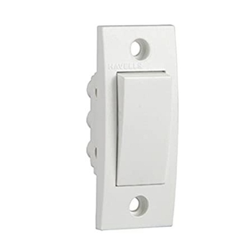 White Durable 6 Ampere One Way Plastic Electrical Switch Max. Voltage: 240 Volt (V)