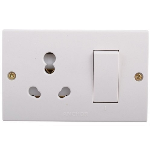 Polycarbonate Electrical Switch Board - 20 Amp, Dust-Proof Design, Easy Installation, Prolonged Service Life, Smooth Functioning