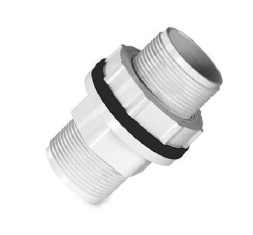 सफेद 1 इंच बाहरी व्यास, 2 मिमी मोटा और 4.1 इंच लंबा गोल पीवीसी टैंक कनेक्टर निप्पल