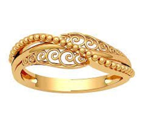 Attractive Skin Friendly Beautifully Design Round Golden Gold Plated Ring