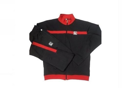 Comfortable And Stylish Polyester Black And Red Lycra Large Mens Tracksuit Application: Clinic