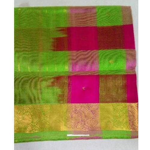 Winter Golden Border Linen Saree For Ladies, Border Pattern