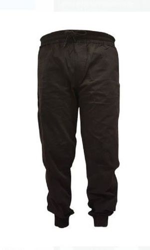 Tablets Stylish And Comfortable Plain Black Cotton Regular Men'S Joggers