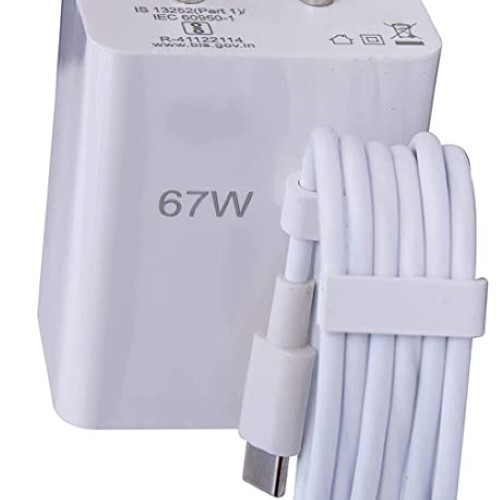 Xiaomi Mi Safe & Durable Original 67W Fast Charging Adapter With Type C Data Cable Battery Backup: 48 Hours