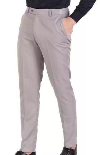 Louis Philippe Plated Cotton Pants