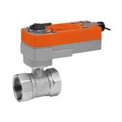 White Electricity 2 Way Actuator Valve 5 Nk Nominal Torque, Grey And Orange Color