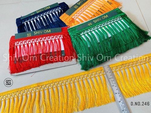 White Fancy Singl Sided Polyester Zalar Laces For Saree, Blouse And Women Wear